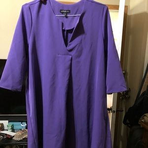 Nwot purple lane Bryant 16 shift dress 3/4 sleeve